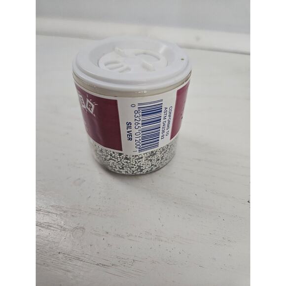 Vintage Glitter Glitterex Corp 2oz Silver Made In USA Open 95% Full - Picture 5 of 7